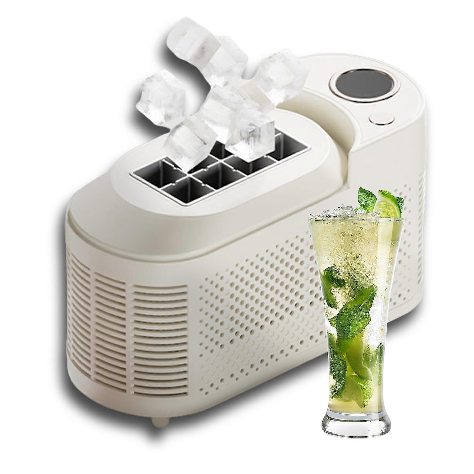 Portable Ice Makers Countertop Ice Machine Maker Removable Cover Quiet Operation White For Home Kitchen Office Bar RV