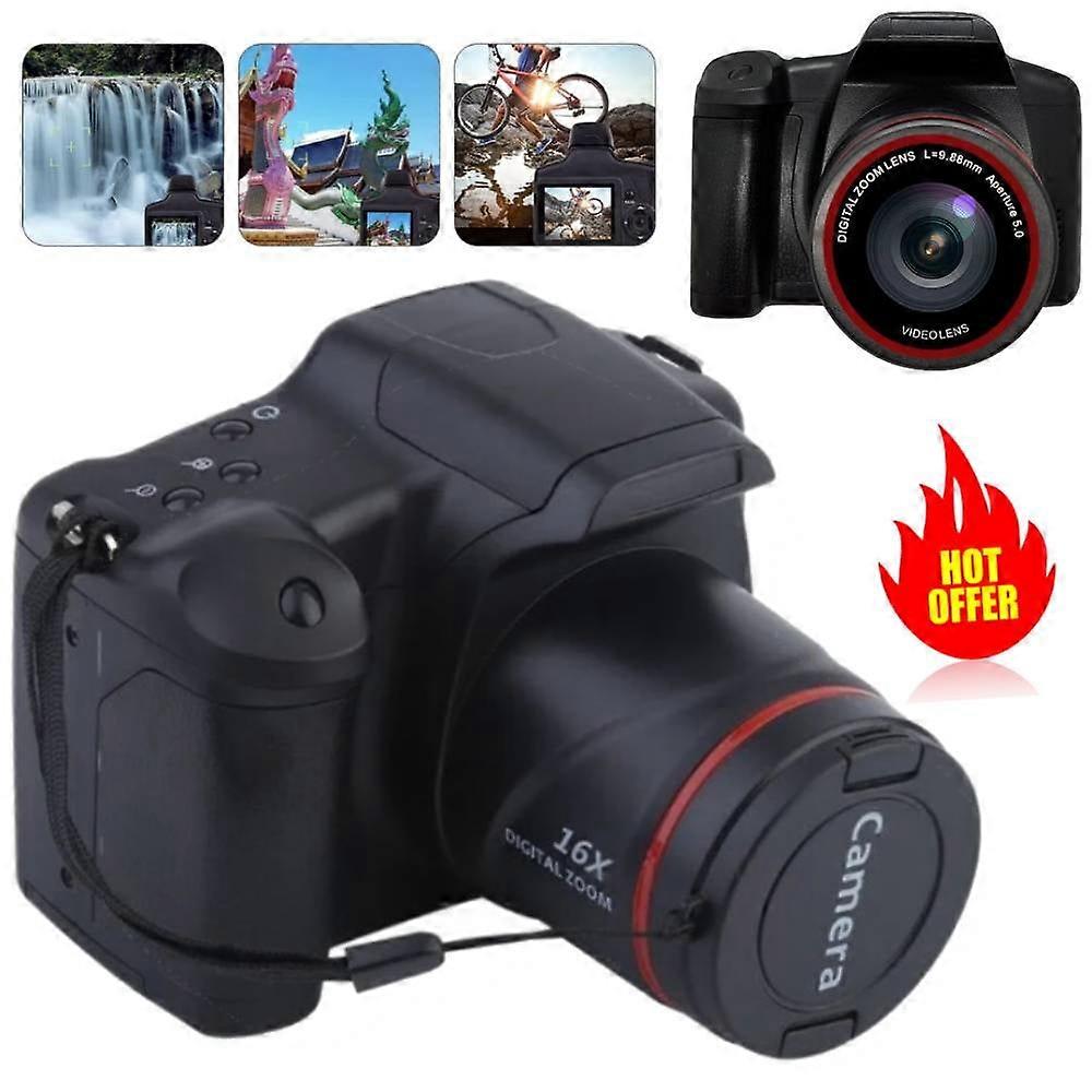 Digital Camera Full HD Vlogging Camera for YouTube Screen Compact Camera for Beginners Teens Photography-Black