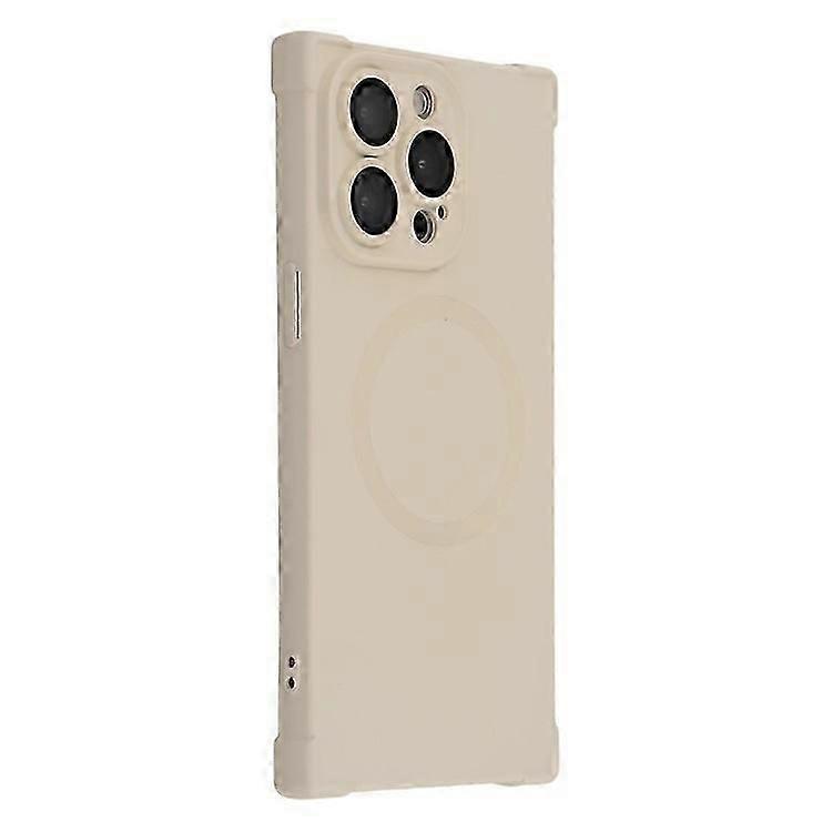 Compatible For iPhone 15 Pro Case Compatible with MagSafe Straight Edge TPU Phone Cover with Camera Lens Protector
