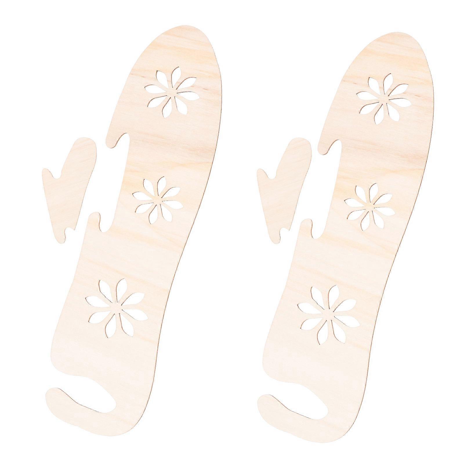 DIY Gloves Blocker for Gloves Use 1Pair Wooden Hand Woven Display Model