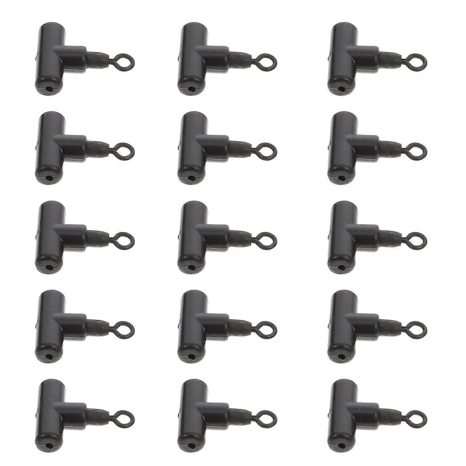 Portable Fishing Accessory 30 Pcs Connector Designed For Fishing Enthusiasts Black Swivel Rotation Reliable