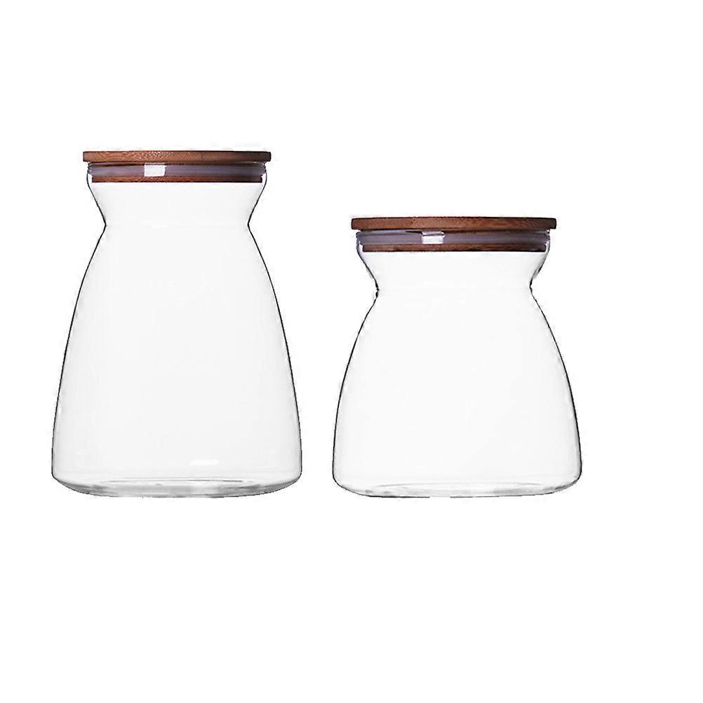 Glass Containers for Food Storage 6Pcs Transparent Sealed Jars