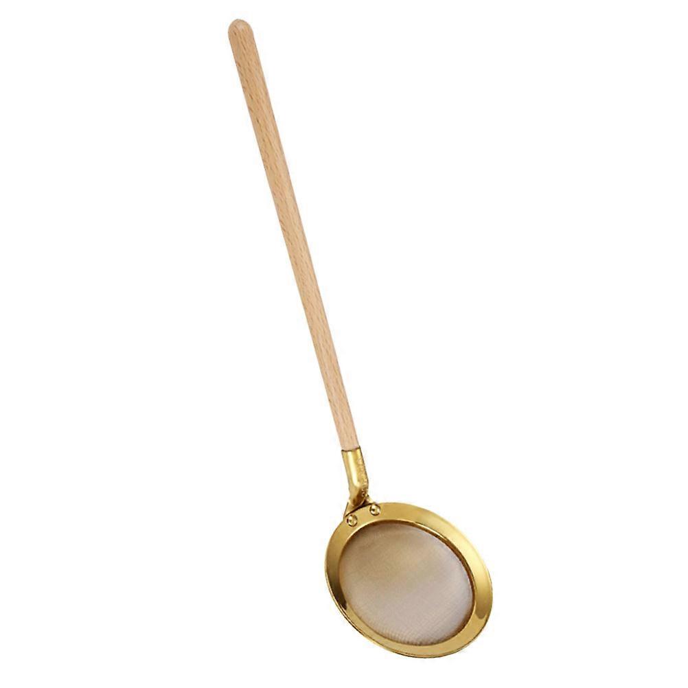 3Pcs Fine Mesh Skimmer With Wooden Handle Ideal For Hot Pot Cooking 28X7.5CM Kitchen Tool