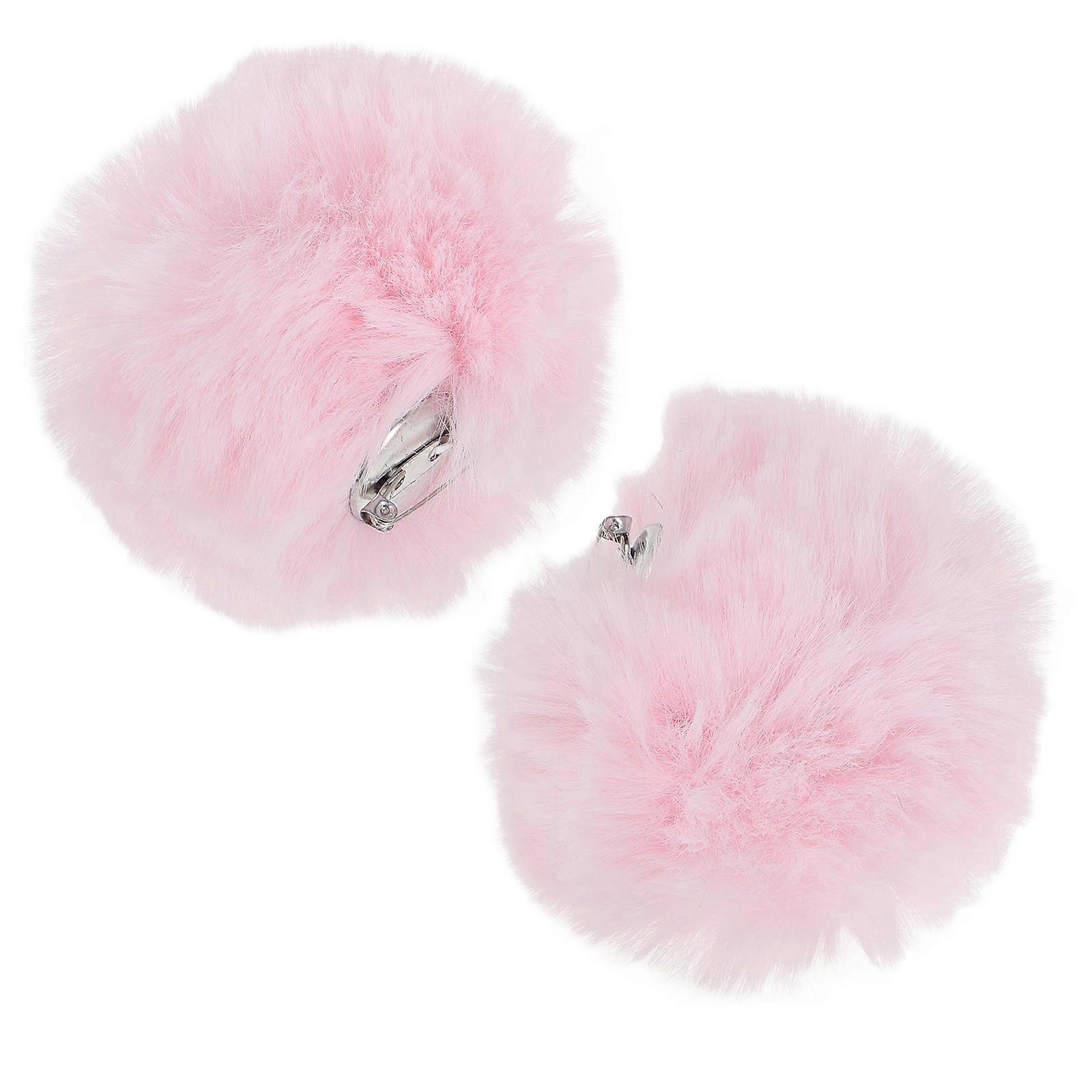 Rabbit Tail Props Fluffy Bunny Tail for Cosplay and Dress Up 2Pcs Pink