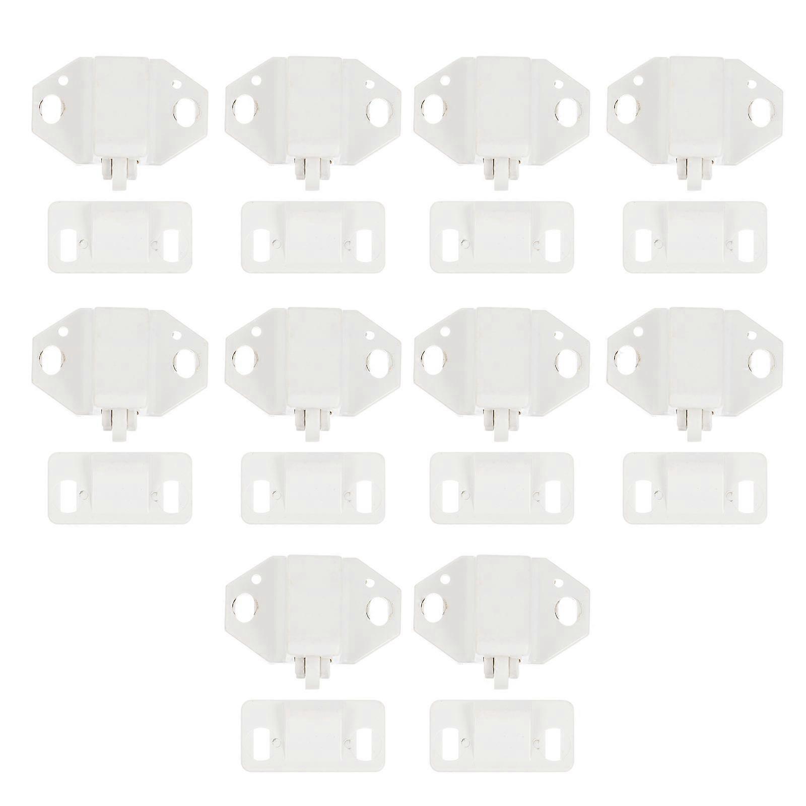 Balls Catch Door Locks for Doors 20Sets White Plastic Door Catch Latches