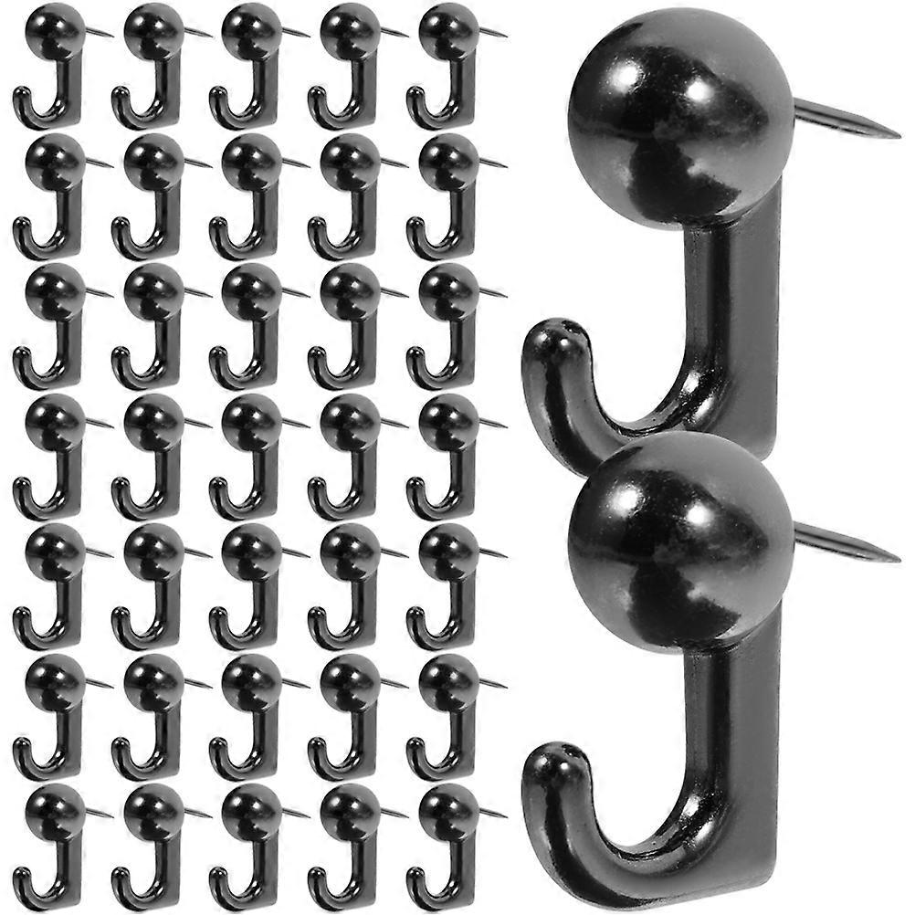 Small Decorative Thumb Tacks 50Pcs Black Pushpins Practical Design For Corkboards Maps