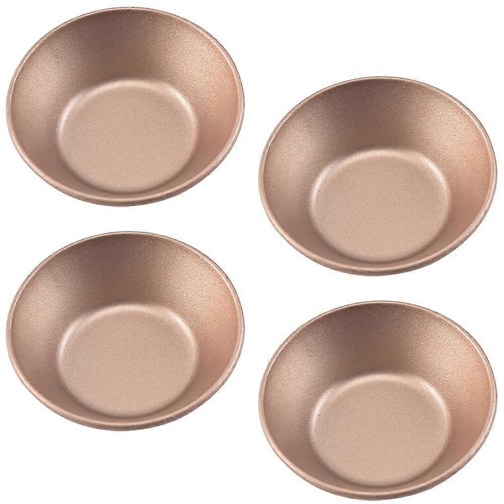 Tiny Pie Molds 4Pcs Carbon Steel Round Tart Molds For Professional Bakers 3.34X3.34X0.90in Easy To Clean Nonstick