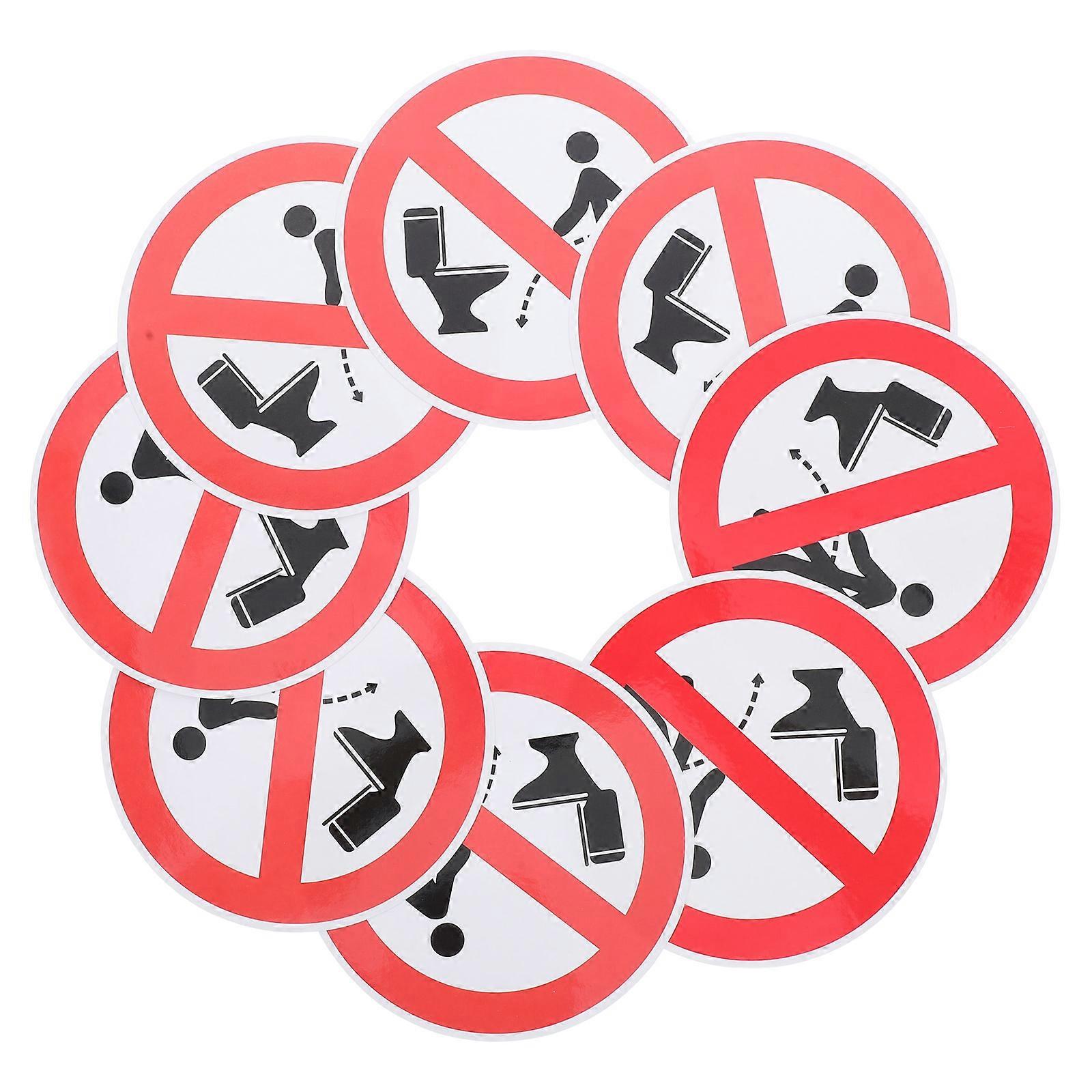 Red PVC Toilet Training Stickers for Public Restroom Hit The Targets 24Pcs