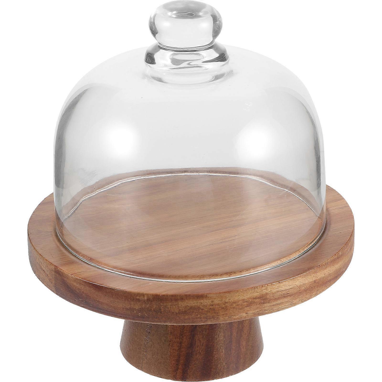 Cake Stand with Dome for Dessert Presentation 2Pcs Serving Platter