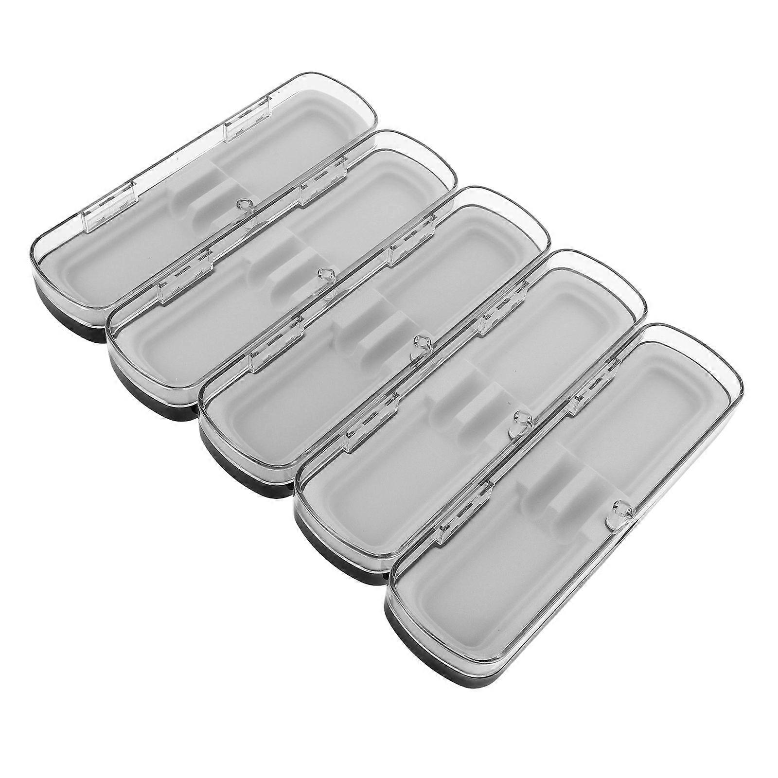 Transparent Plastic Pen Container Rectangular Pen Case for Storage Use 10Pcs
