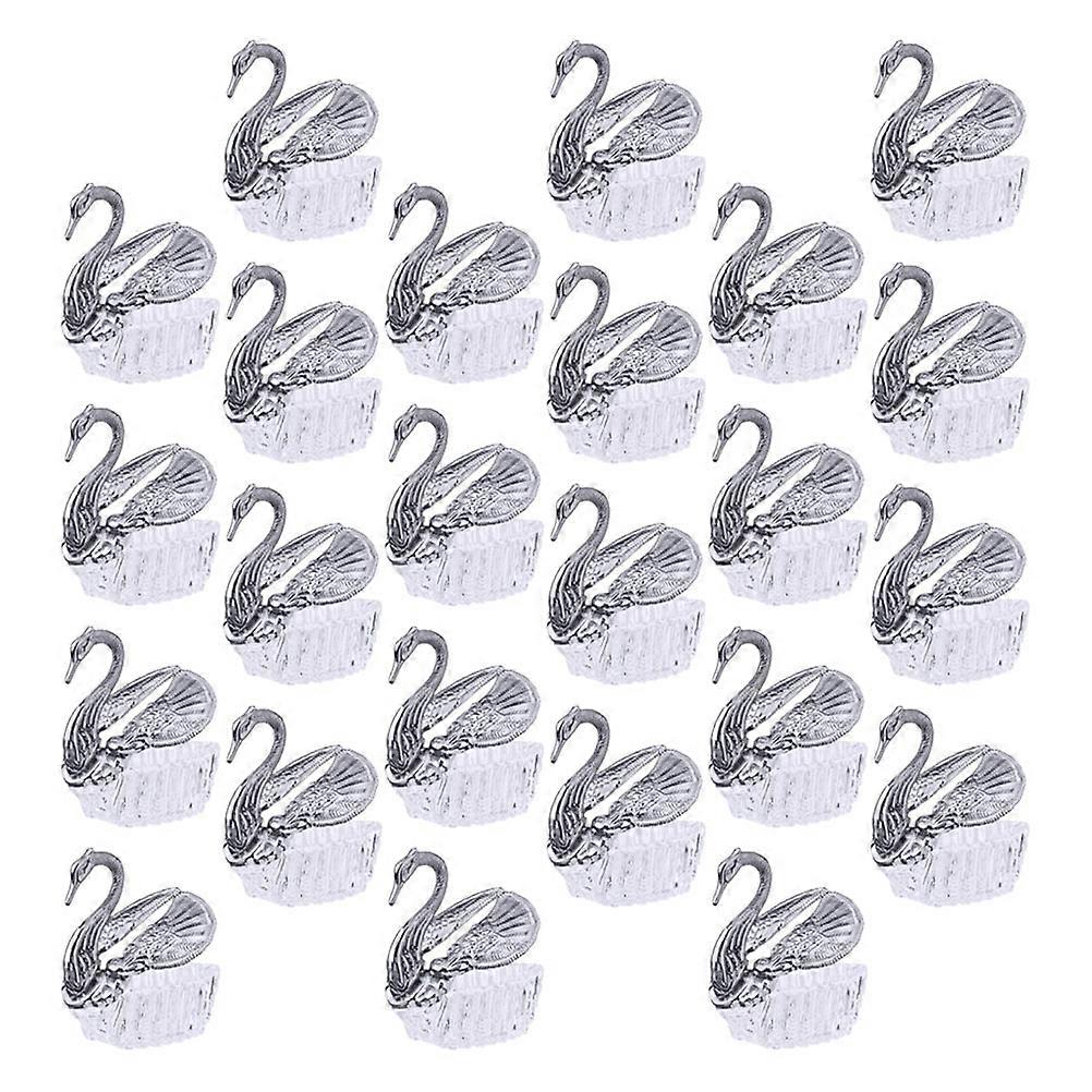 Candy Boxes Silver Acrylic Wedding Candy Containers for 144Pcs Use
