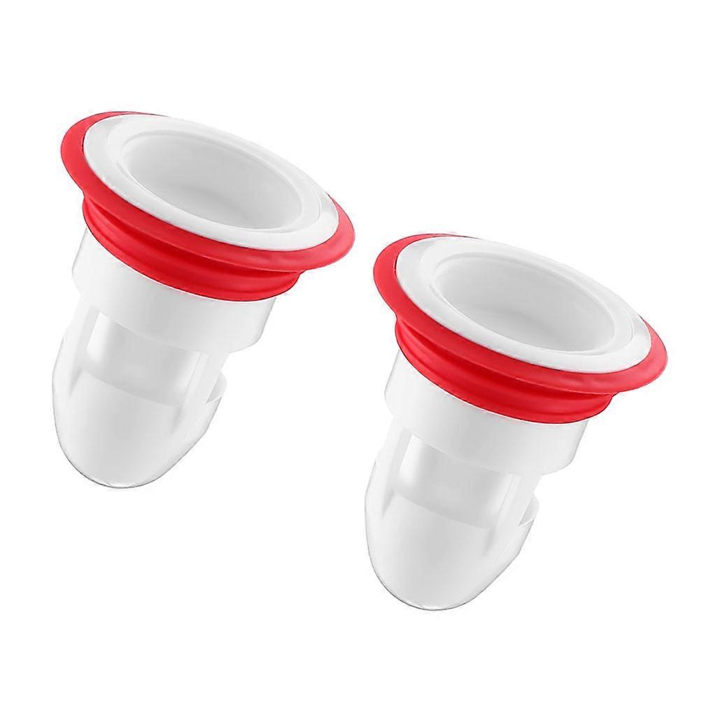 Odor-Proof Floor Drain 2Pcs Convenient Shower Filters For Home Cleaning And Block Hair Made From White Silicone Material