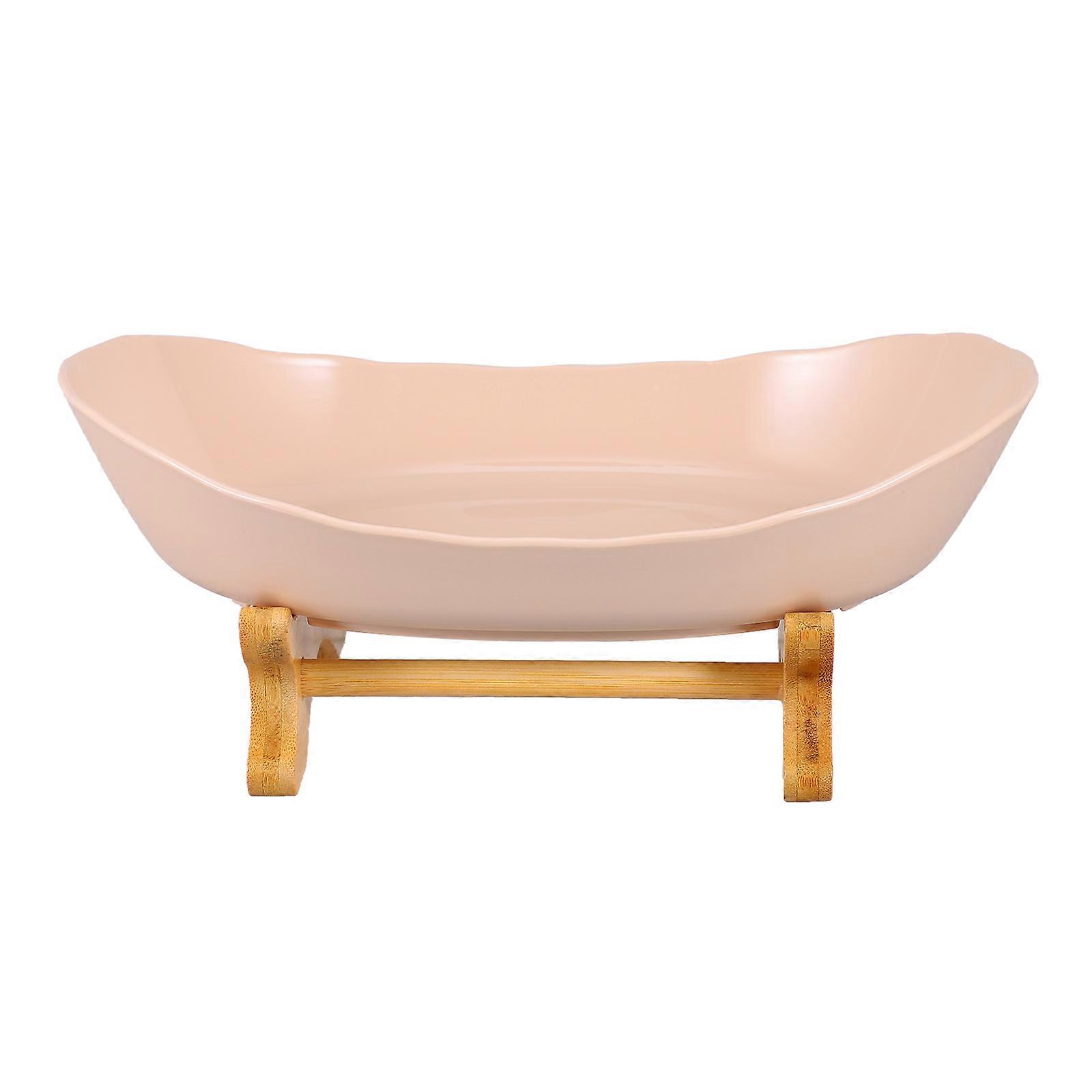 Serving Plate Fruit Tray for Storage Use 1Set Pink Wooden Snack Tray