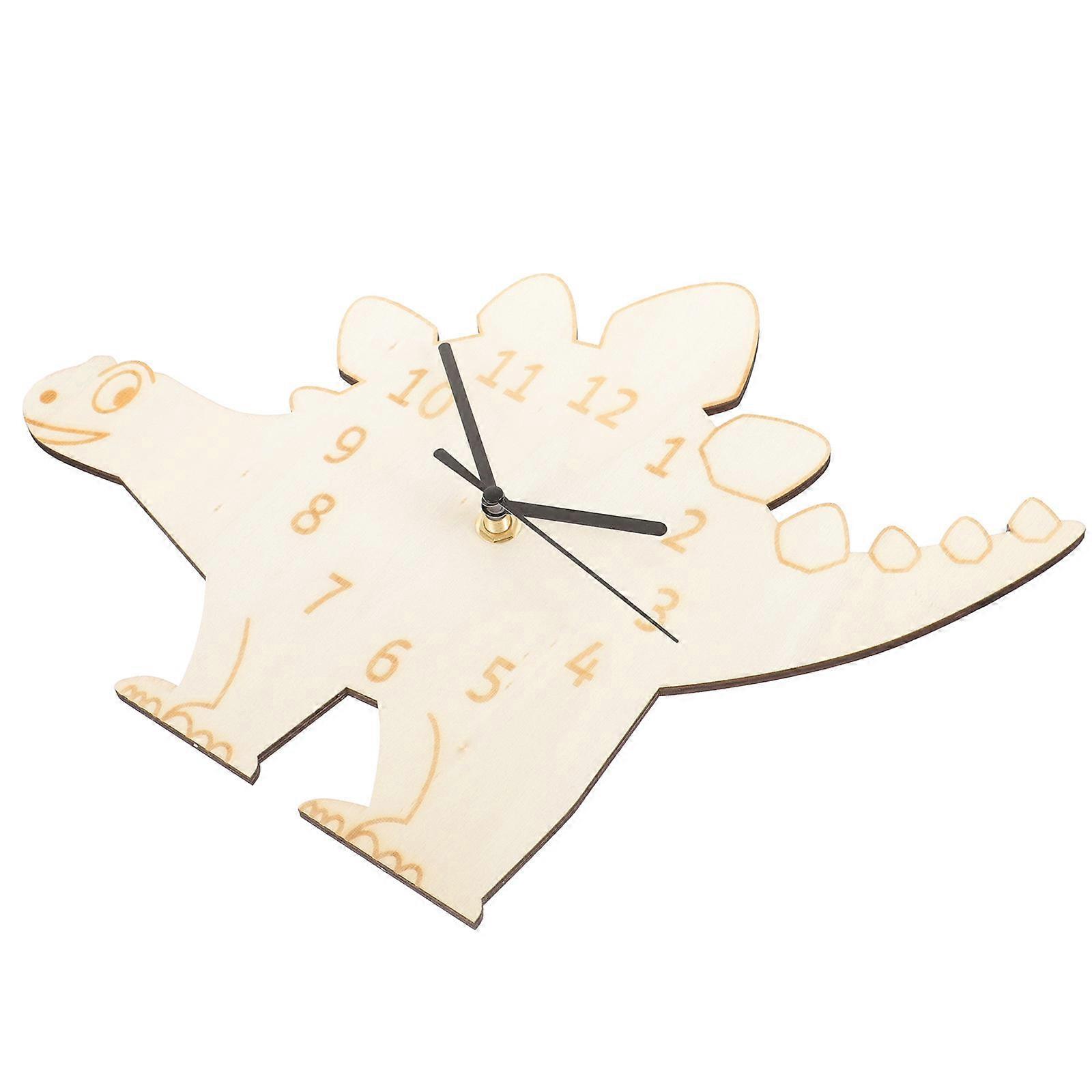 Mute Clock Dinosaur Design Decorative for Timing 2Pcs Bedroom Table Clocks