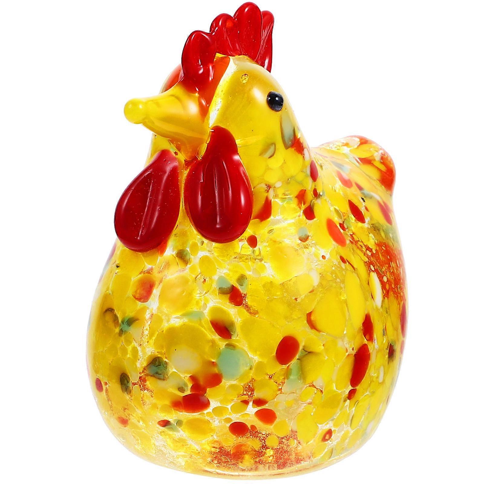Hen Figurine for Decor 5Pcs Desktop Chicken Statue Set
