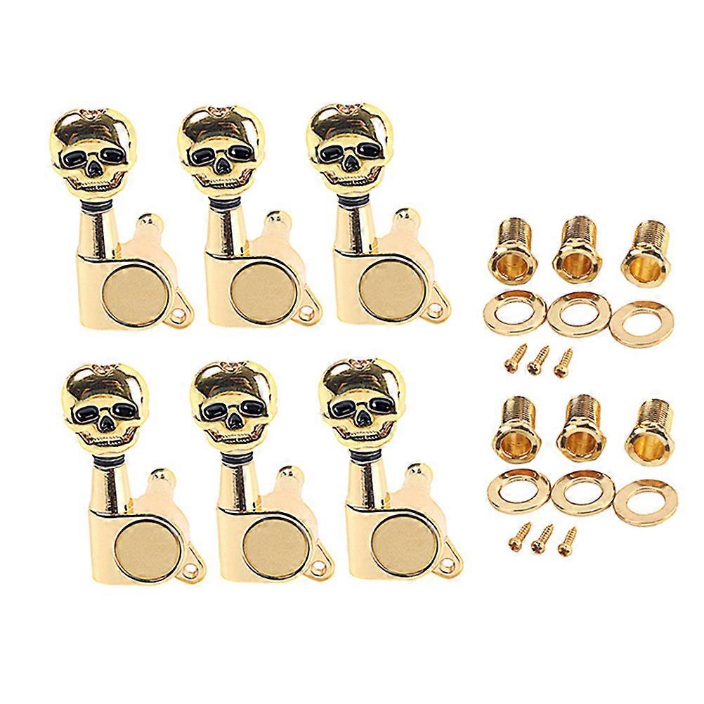 Locking Guitar String Tuning Pegs Skull Shape Vintage Style for Guitar Bass Electric Guitar Strings 1 Set