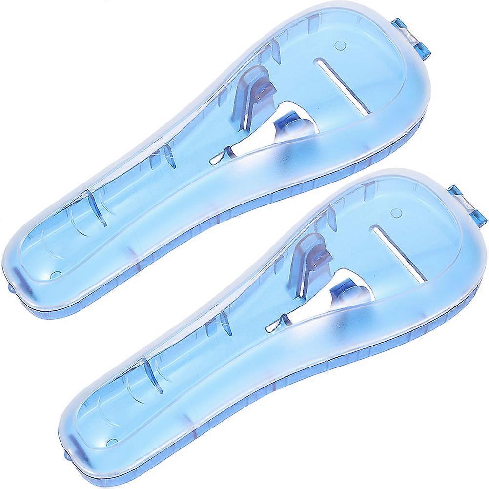Portable Case Manual Case for Travel 4Pcs Blue Storage Box