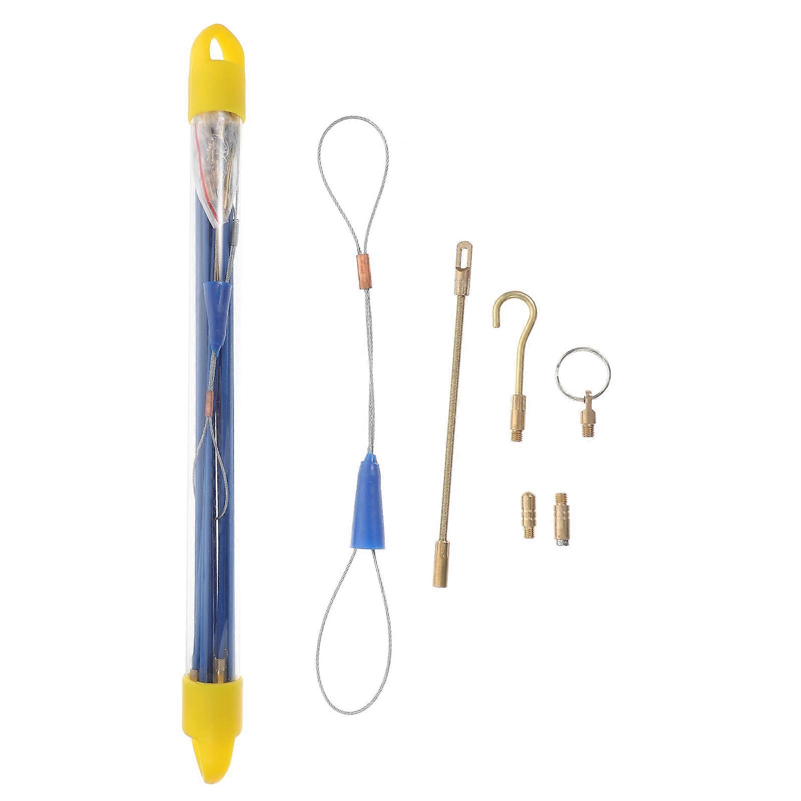 Cable Puller Fiberglass Fish Tape for Cable Wiring 2Sets Blue