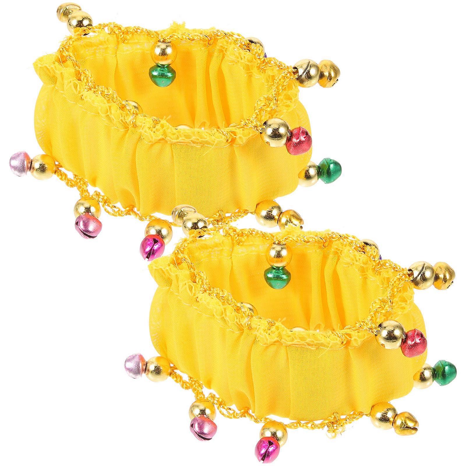 Dance Bracelets with Bells for Dance Wrist Bands 5Pairs