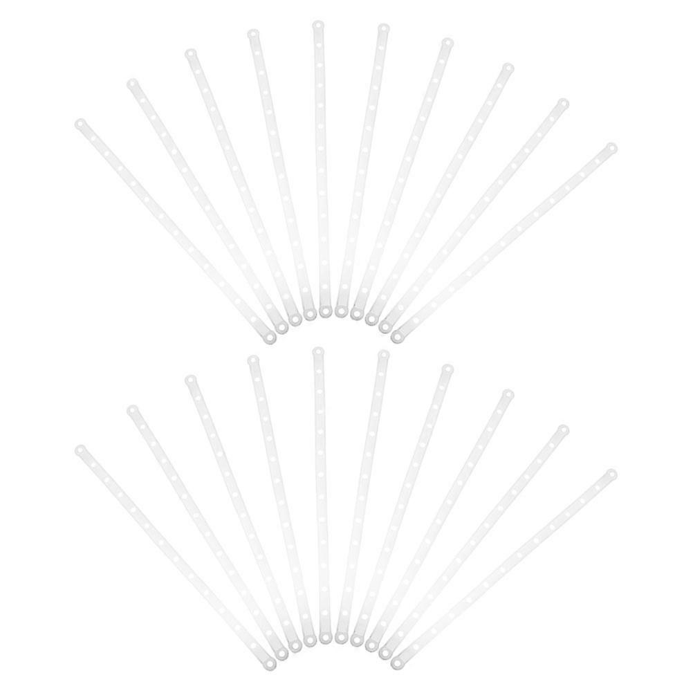 White Plastic Hanger Connector Strips for Clothes 200Pcs Multipurpose