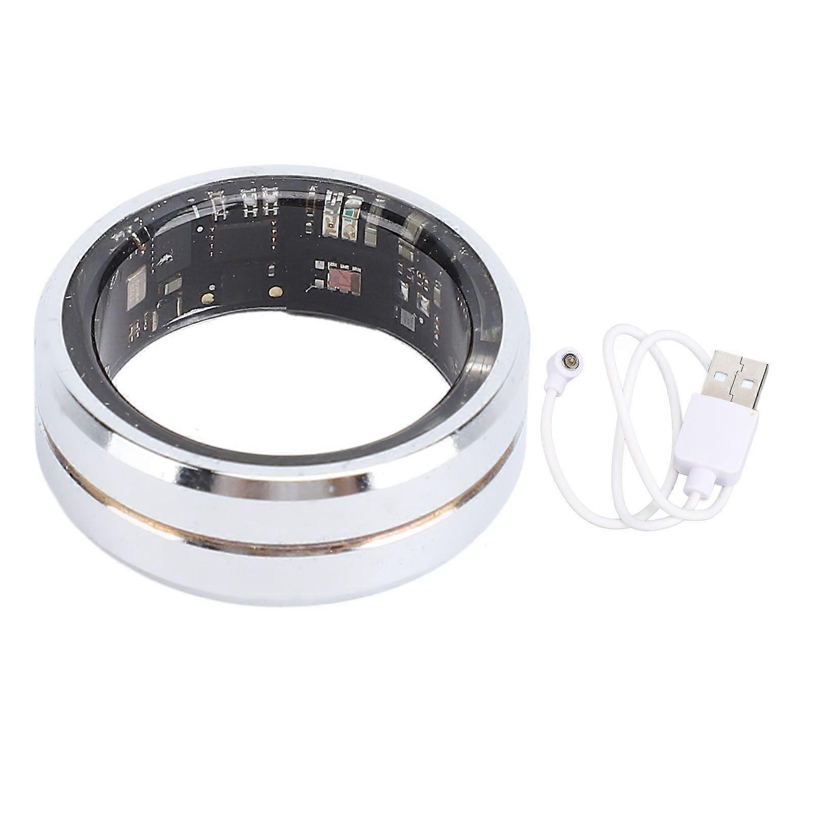 Fitness Tracker Smart Ring Step Counter Health Ring for Android IP68 Water Resistant Stainless Steel Unisex 7 Days Standby Gold Silver Inner Diameter