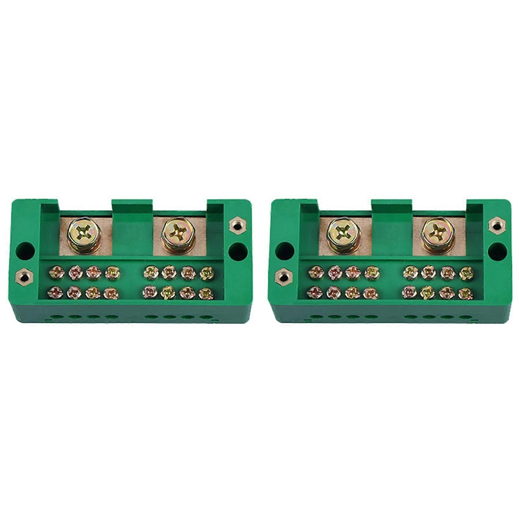 2X Single Phase 2-in 8 Outgoing Terminal Box Household Distribution Box Junction Box Terminal Block 220 V(8 Out)