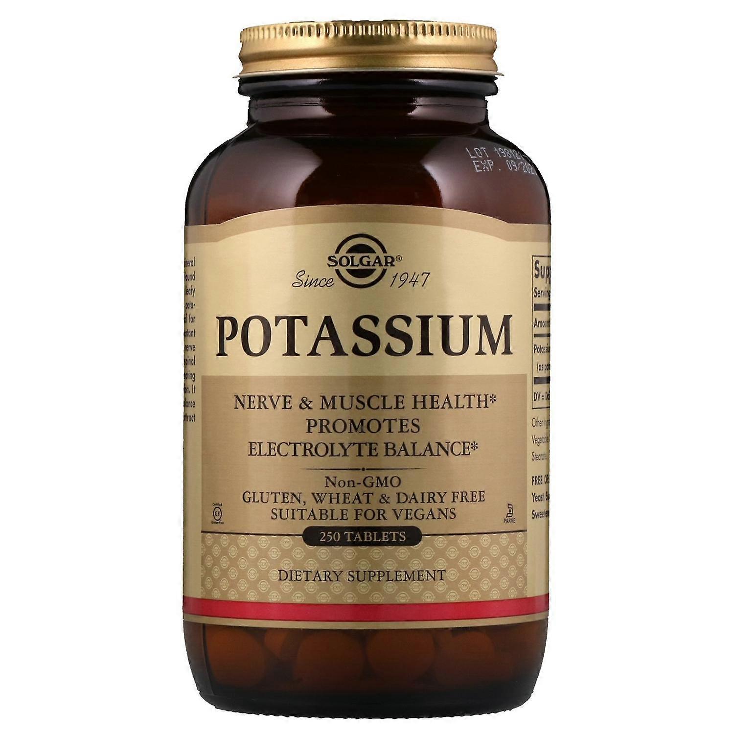 Solgar, Potassium, 250 Tablets