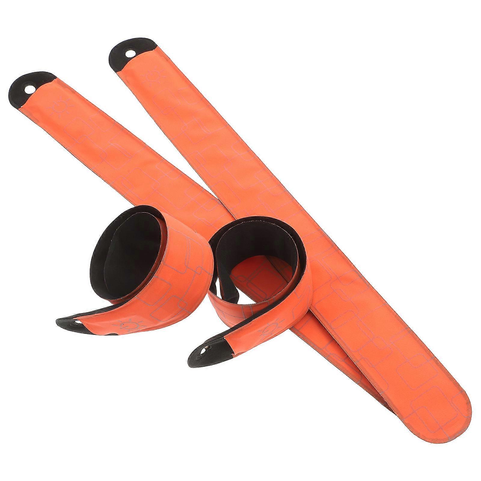 12-Pcs Reflective LED Leg Wraps Outdoor Cycling Enhancing Visibility During Night Running Durable Fabric Material