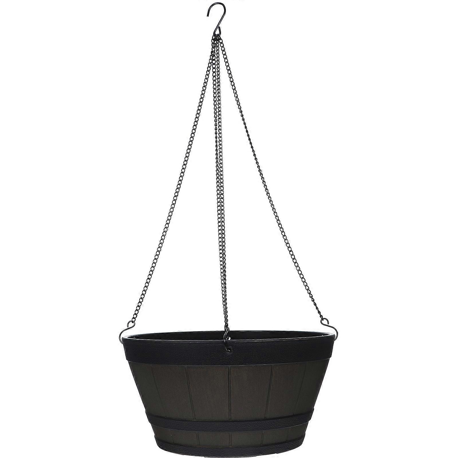 Barrel Planter Hanging Planter for Home Use with Rustic Thick Design
