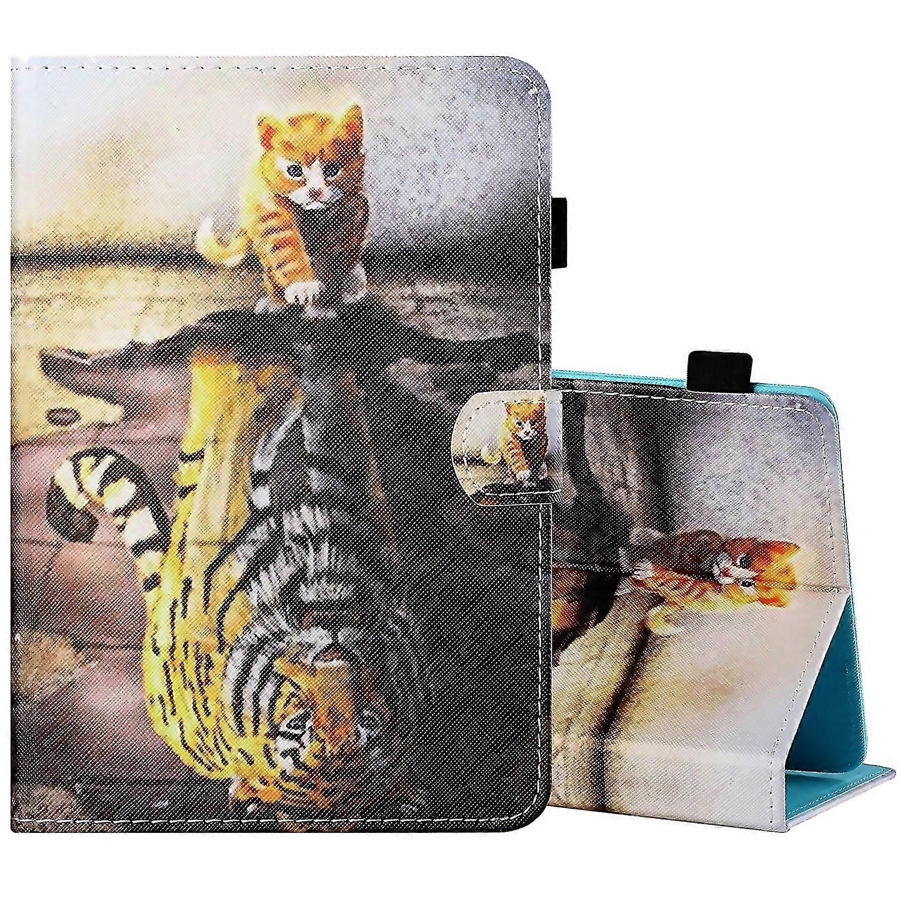 Étui en cuir plat peint horizontal universel pour tablette PC 8 pouces avec fil à coudre et housse de stylet Ant