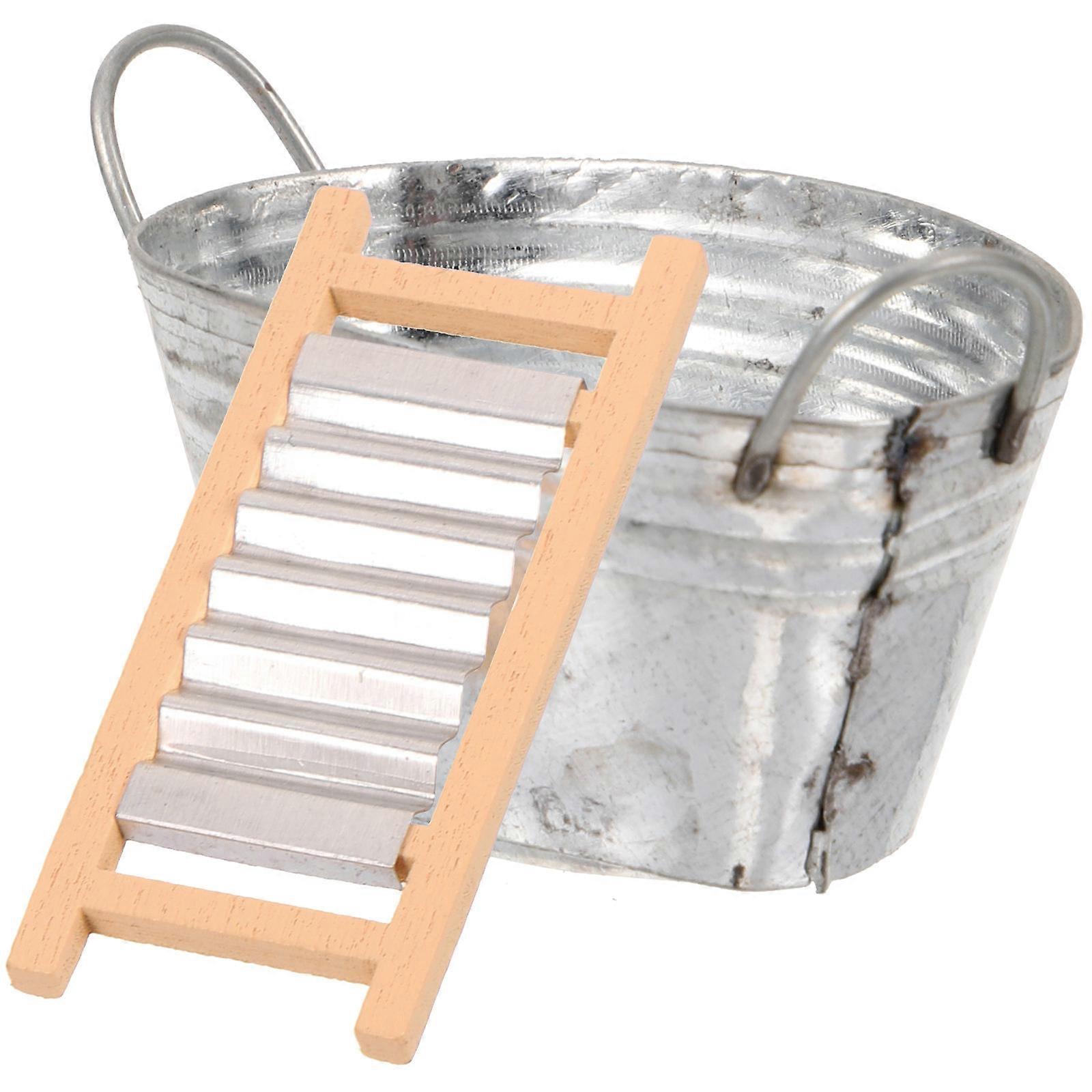 Dollhouse Mini Washboard and Basin Set for Mini House Decoration 4Sets