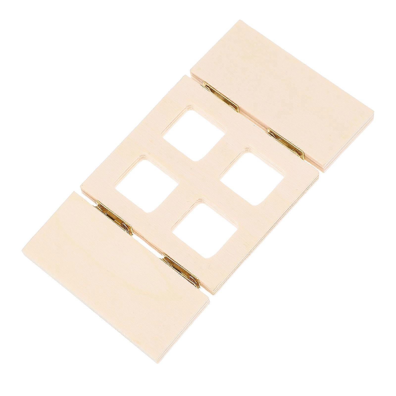 Miniature Dollhouse Window Featuring Functional Hinges for 1 Wooden Accessory