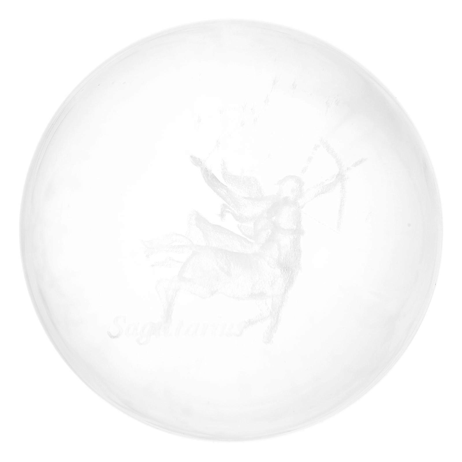 Boule de cristal transparente décorative pour bureau, thème constellation