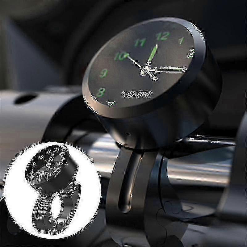 Improved Waterproof Bike Watch with Glow-in-Dark Feature, Aluminum Alloy Dial & Mini Design for Bicycle Handlebar Mounting - Black2025