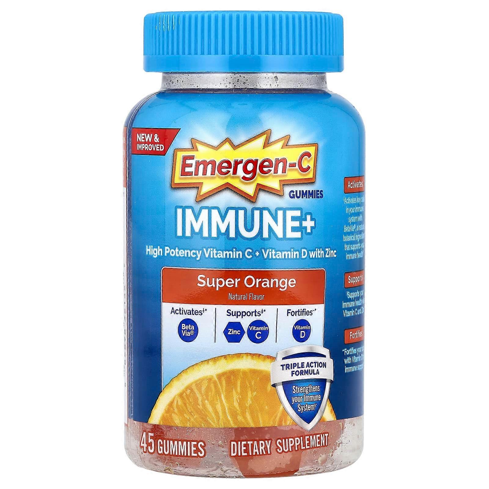 Immune+ Gummies, Super Orange, 45 Gummies