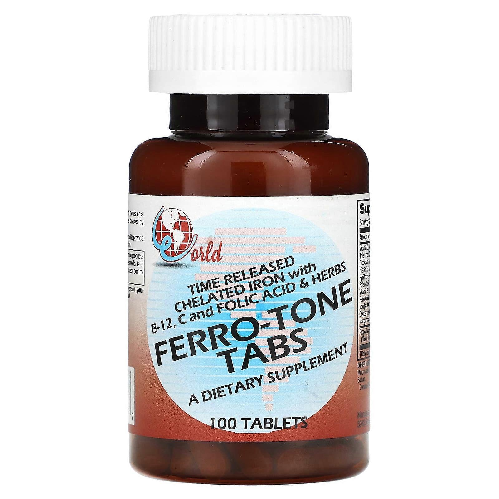 Ferro-Tone Tabs, 100 Tablets