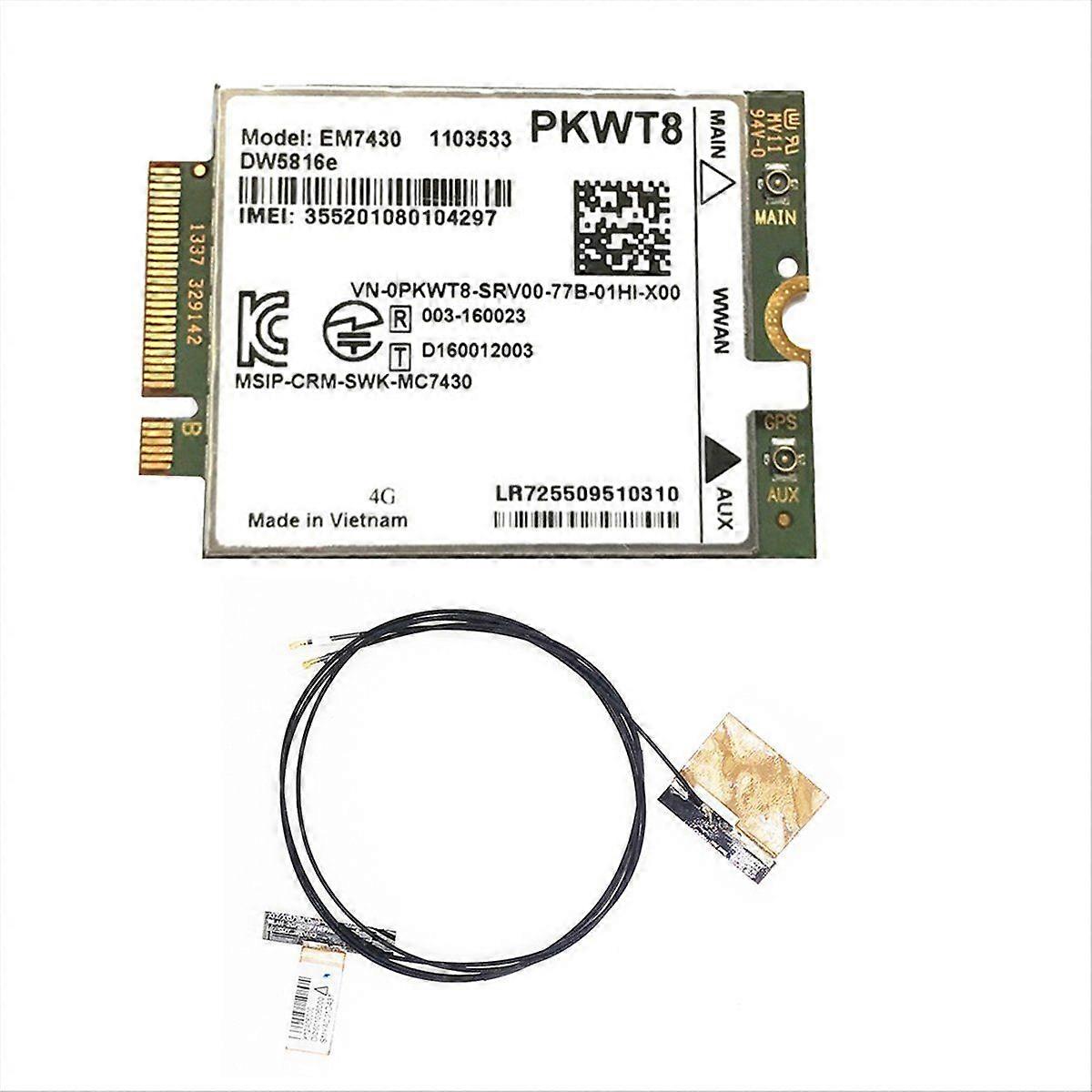 EM7430 DW5816E 4G LTE Module+2XAntenna GOBI6000