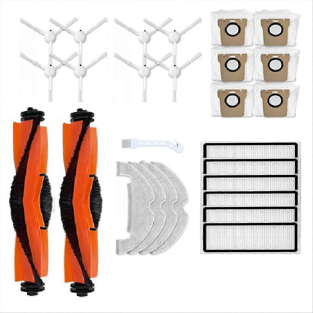 For Robot Vacuum X10 Replacement Spare Parts Set Roller Main Side Brush Hepa Filter Mop Cloths Rag