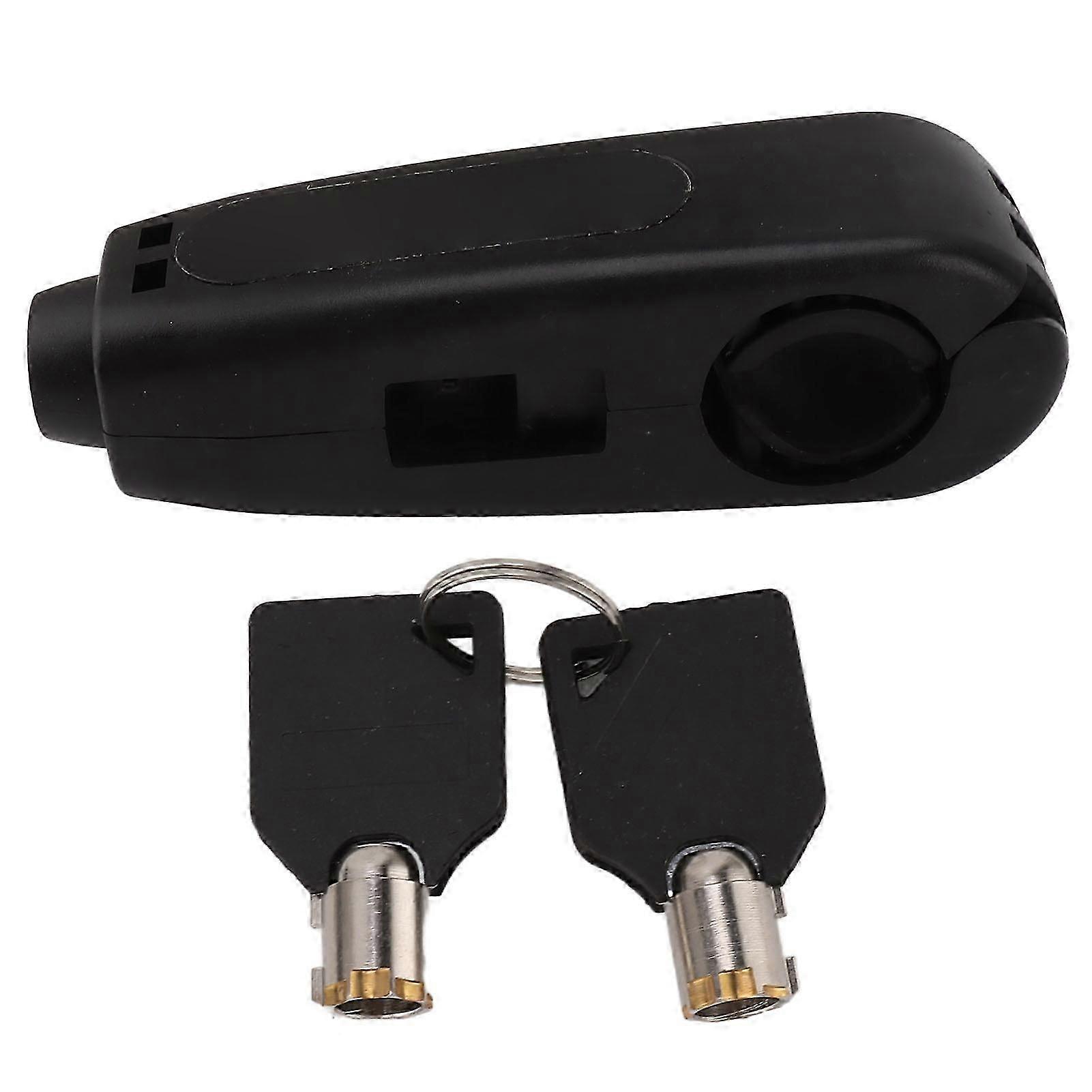 Anti-Theft Motorcycle Handlebar Lock Black High Security Durable Metal Compact Design Easy-to-Use Lightweight Portable 2 Keys fo