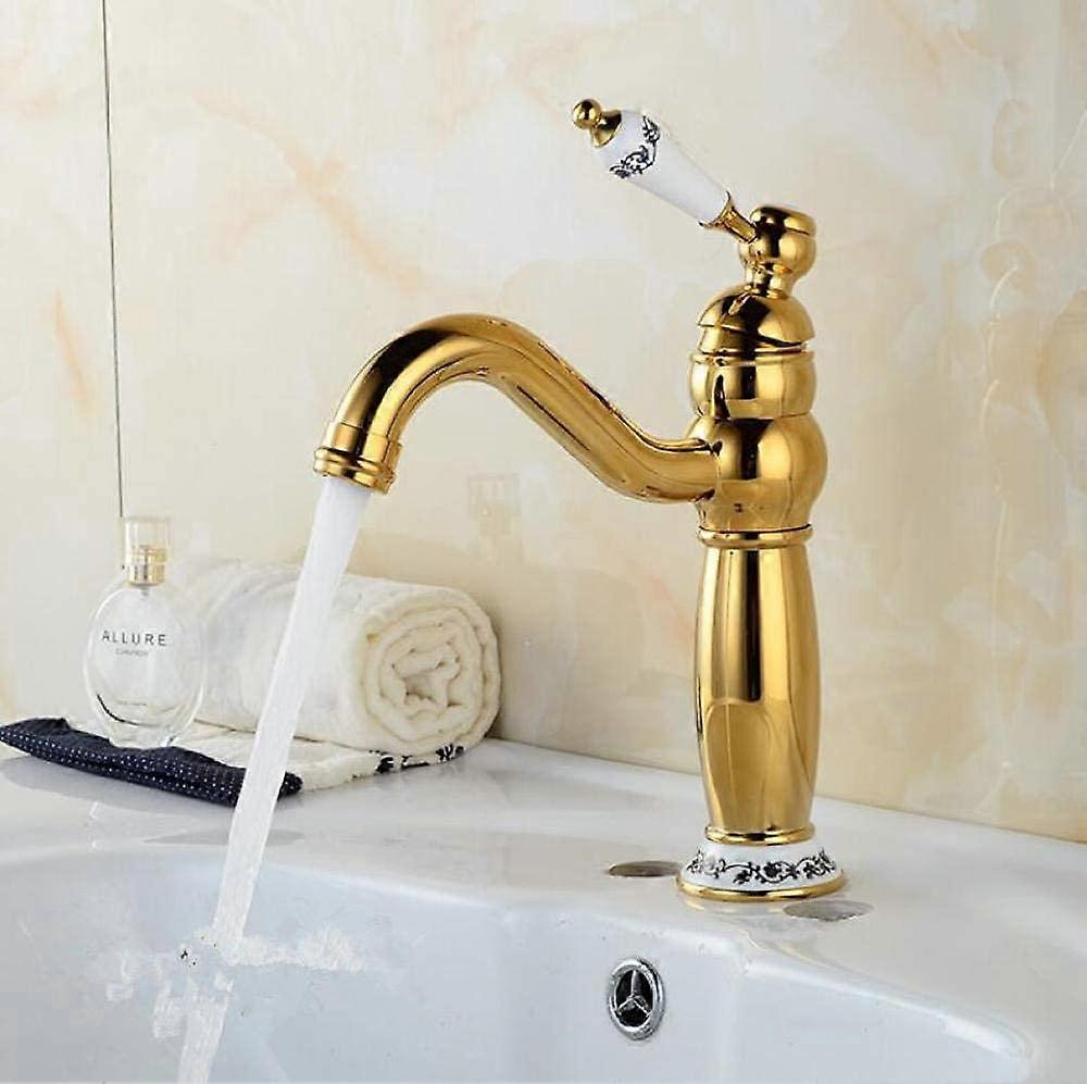 Faucets Antique Bronze Sink Mixer Tap With Single Ceramic Handle Solid Brass Bathroom WC Faucet