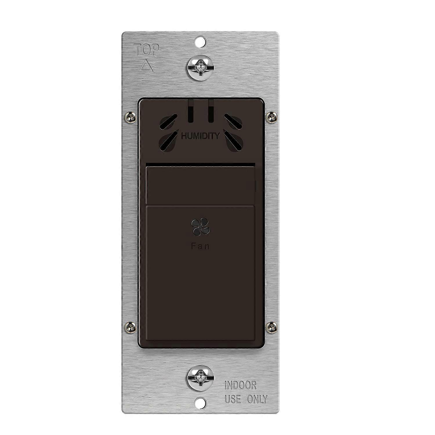 Humidity Sensor Switch, New Model, Air Moisture Detection for Ventilation Fan, Bathroom Fan Automated Control, Adjustable Timing, Neutral Wire Require