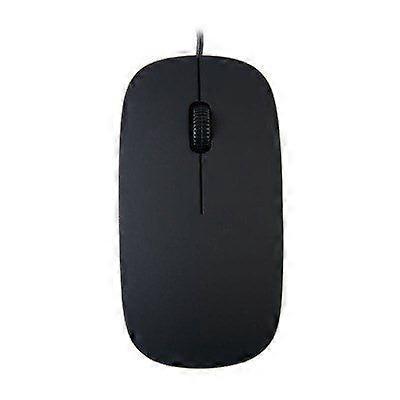 Ultra Thin USB2.0 Wired Optical Mouse 1200dip 3 Button USB Mice for Computer PC Laptop Black White-Black
