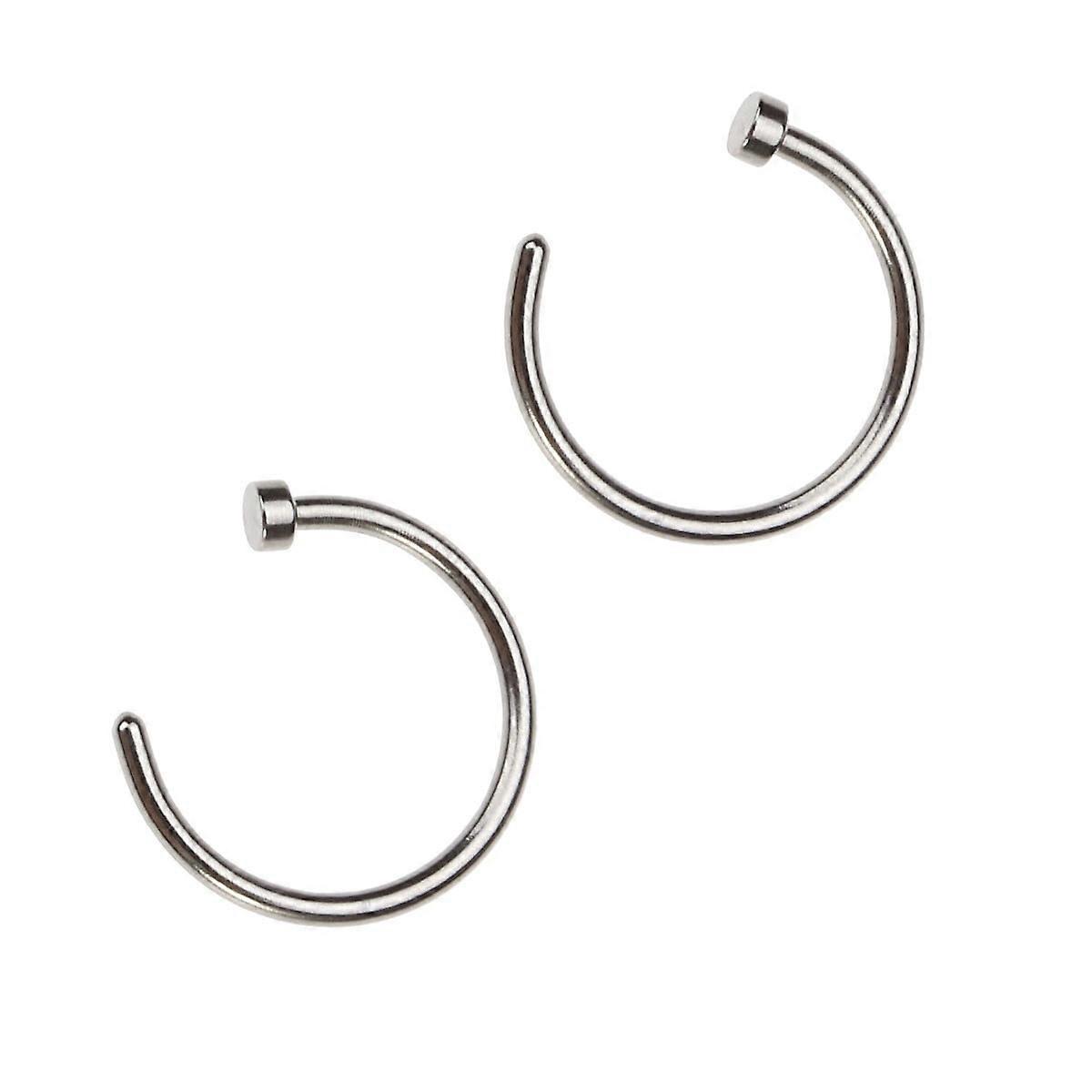 2 Pcs Magnetic Earrings for Men Stud Small Nose Open Puncture Man