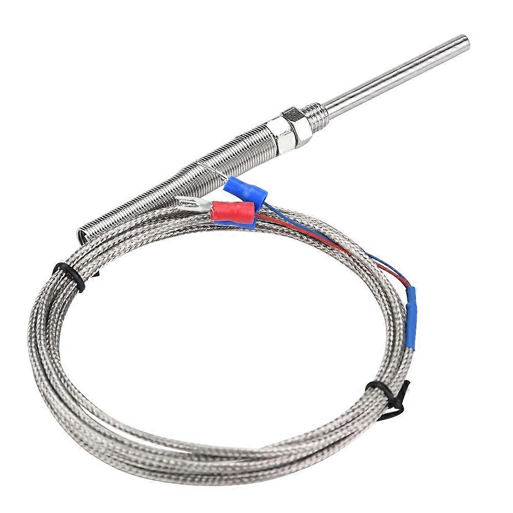 M8 Thread PT100 Platinum Resistor Thermocouple 50mm Probe Temperature Sensor Wire 0-400℃ (2 m)