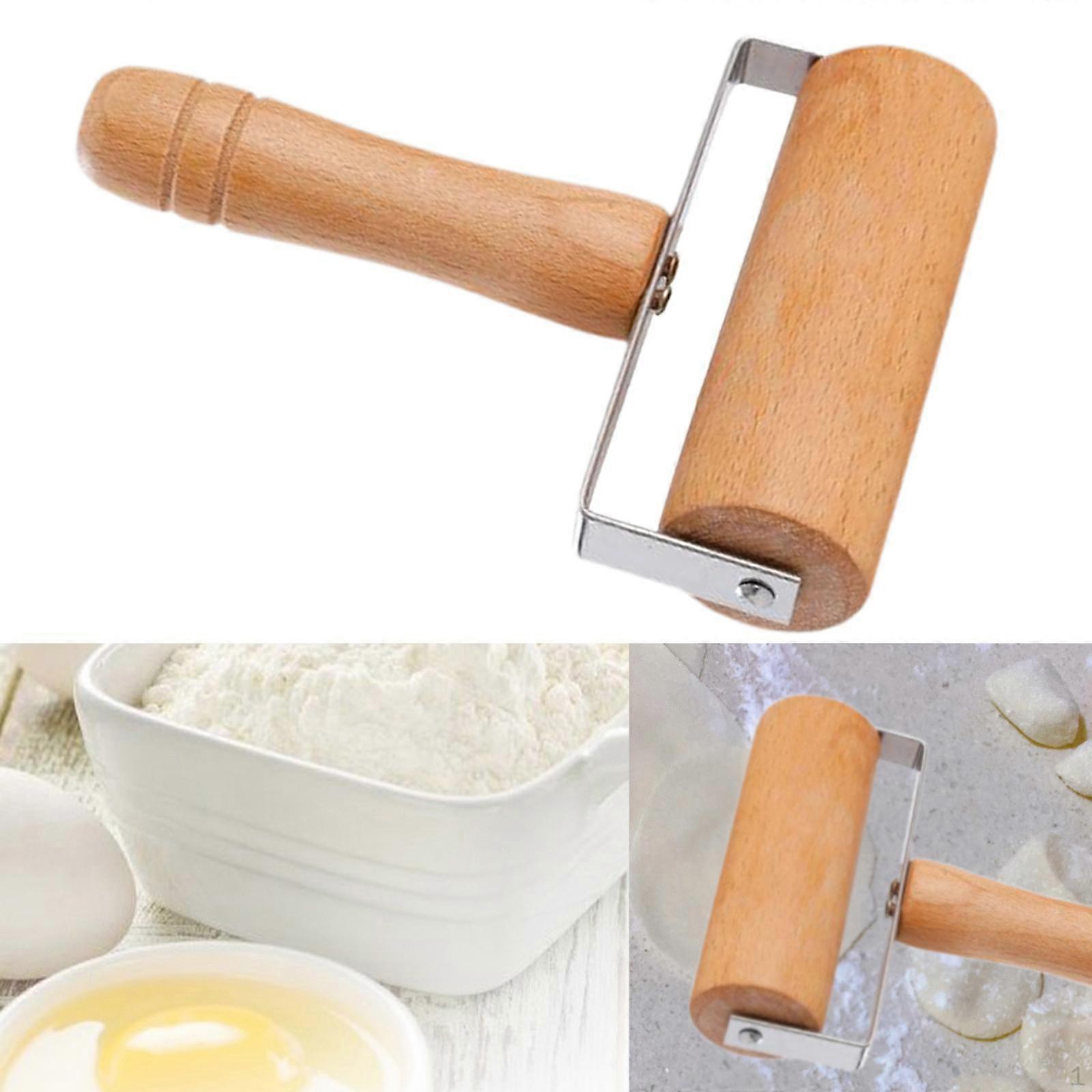 Dough Roller with Handle for Kitchen Use, Non Stick Pizza Tool