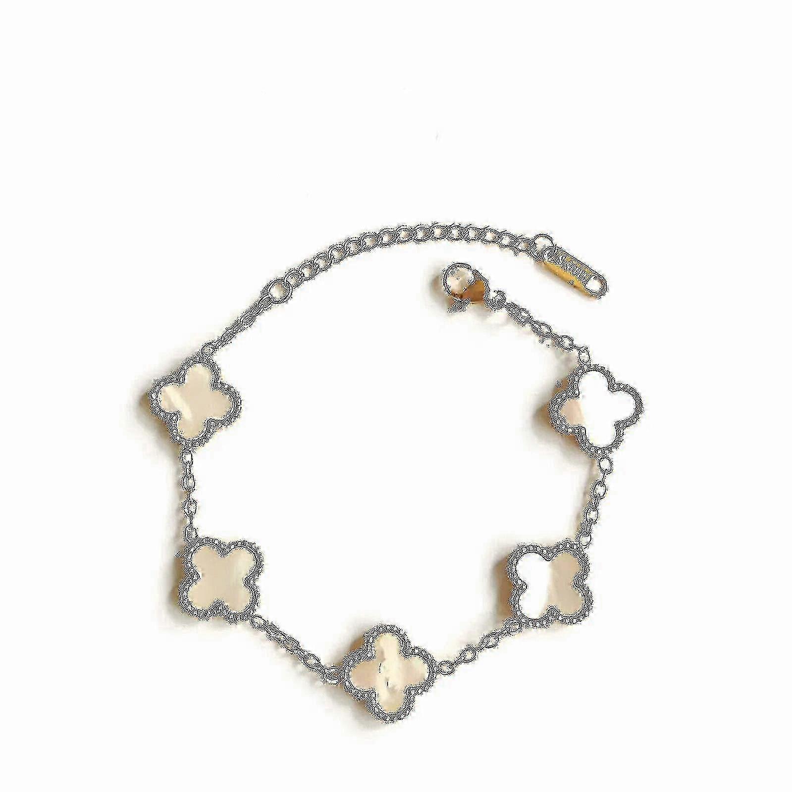 Four Leaf Clover- Bracelet 18k Gold Plated Stainlesssteel Doubleside