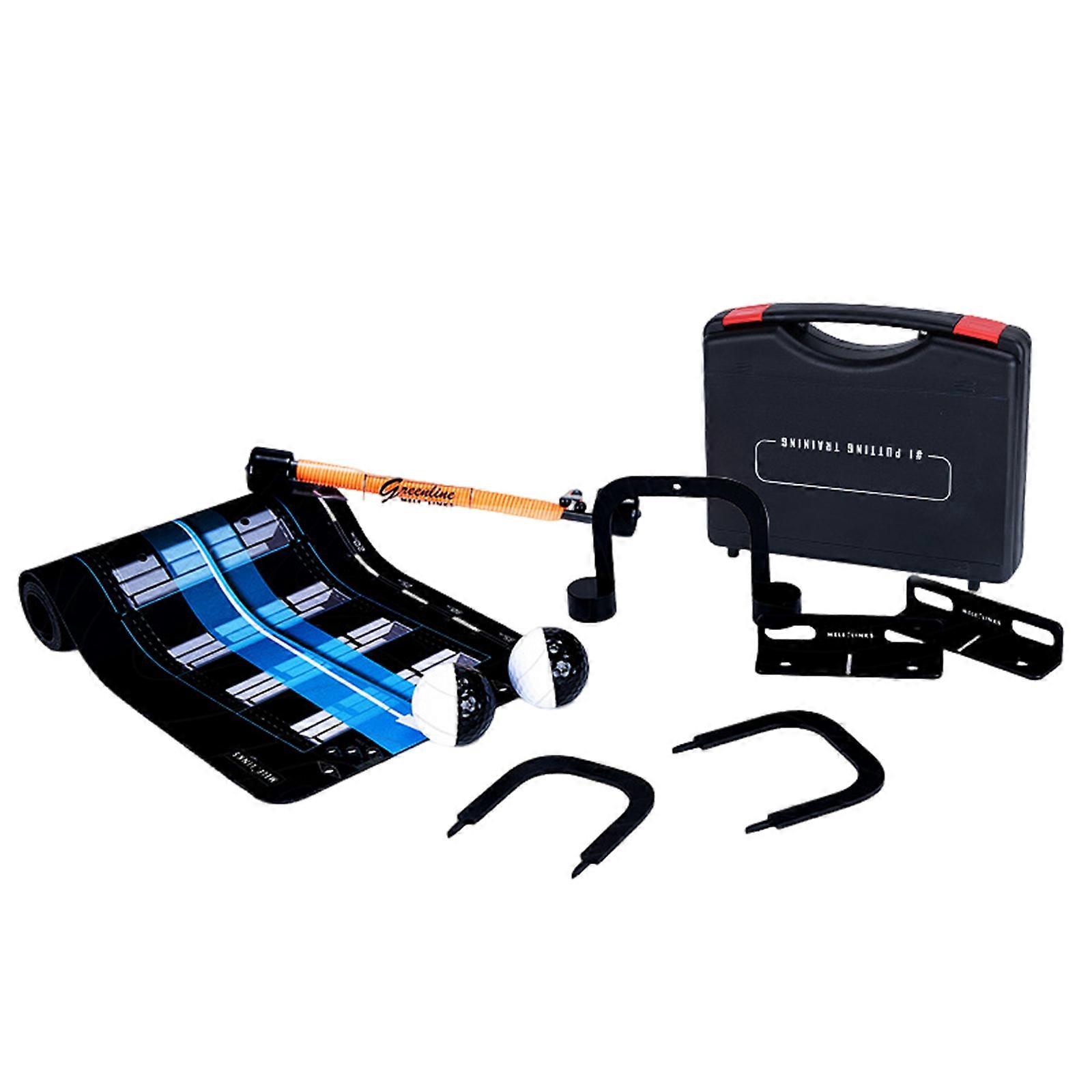 Adjustable Putting Alignment Mat Golf Putter Trainer Dynamic Putter Guide Pad Practice Training Tool Easy to Use Multicolor