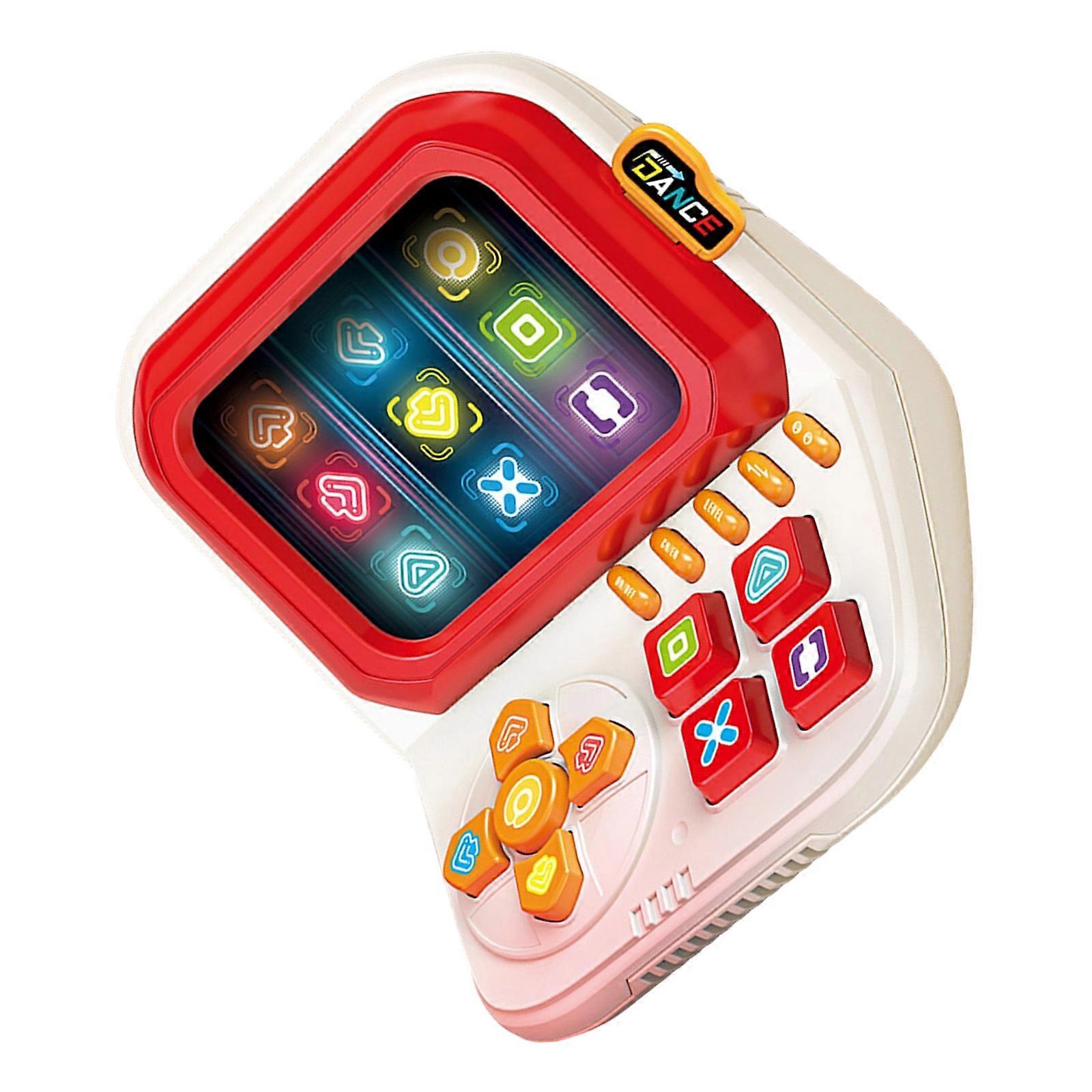 Interactive Fingertip Dancing Board Game Machine Toy With Flashing Light For Dance Enthusiasts Finger Flexible Training  Red