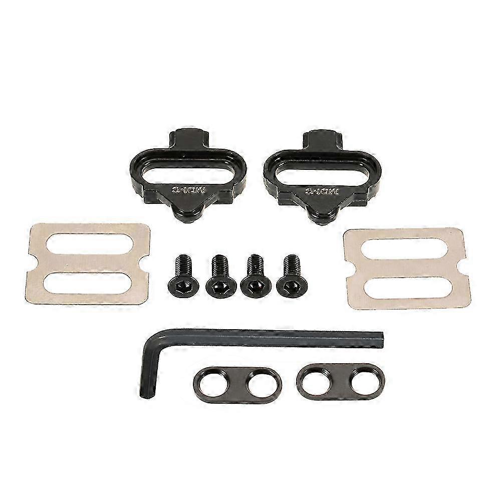 Mountain Cleat Set, Clip-in Biking Clips Kit with Hardware Nuts for Shimano SPD Pedals