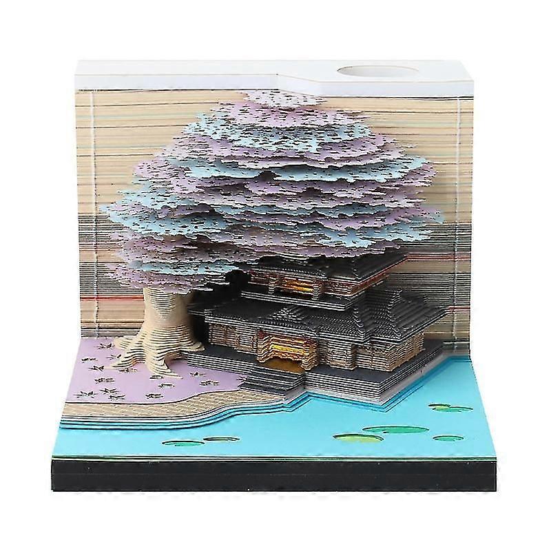 Desk Calendar With LED Lights, 2024 Calendar Memo Pad, Creative Desk Calendar DIY Notes Notepad, 3D